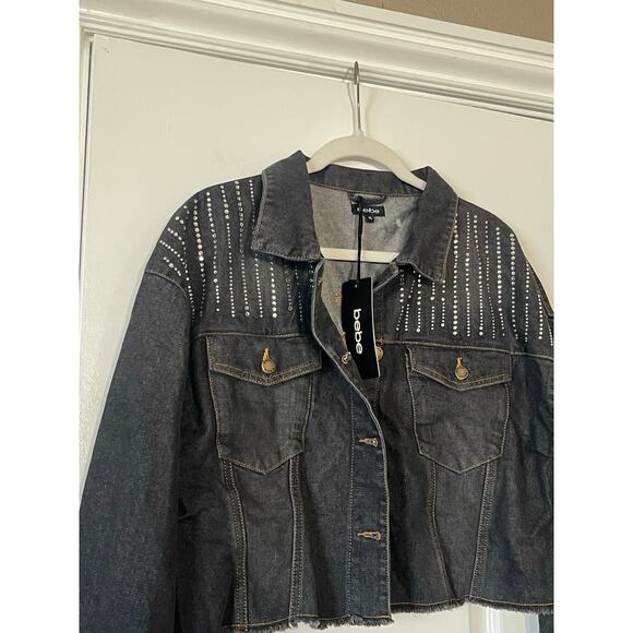 NWT Bebe The Crop With   EMBELLISHED YOKE Size XL - Picture 2 of 8